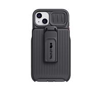 tech21 iPhone 14 Plus Evo Max Compatible with MagSafe - Durable, Shock-Absorbing and Rugged Phone Case with Holster and 20ft FlexShock Multi-Drop Protection Black