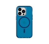 tech21 iPhone 14 Pro Evo Check Compatible with MagSafe - Shock-Absorbing & Slim Protective Phone Case with 16ft FlexShock Multi-Drop Protection & Extra Buttons Classic Blue