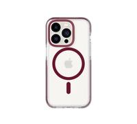 Tech21 EvoCrystal Clear Case For Apple iPhone 14 Pro MagSafe Compatible Burgundy