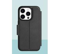 Tech21 EvoLite Wallet for iPhone 15 Pro - Impact Protection Case - 3 card slots - Black