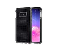 Tech21 Protective Samsung Galaxy S10e Case Thin Patterned Back Cover with FlexShock - Evo Check - Smokey Black