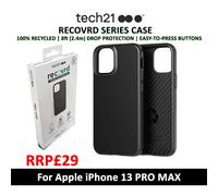 Tech21 Recovrd Slim Case [ For Apple iPhone 13 PRO MAX ] Antimicrobial Protection Cover - Black