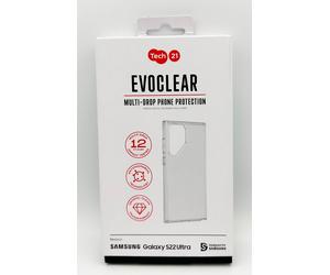 tech21 Samsung Galaxy S22 Ultra EvoClear Antimicrobial Tough Clear Case Cover