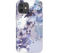 tech21 T21-8578 EcoArt Collage White and Blue for Apple iPhone 12 and 12 Pro 5G - Fully Biodegradable Phone Case with 3 Meter Drop Protection