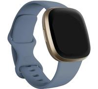 Techaccessor Strap Compatible with Fitbit Versa 3 / Versa 4 / Sense/Sense 2, Classic Soft Silicone Watch Straps Wristbands Unisex, Small Large (Small: 14-18cm, Slate Blue)