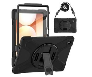 Techair TAXSGA043S Samsung Tab A11 military grade drop protection rugged case with shoulder strap