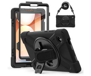 Techair TAXSGA044HS Samsung Tab A11+ military grade drop protection rugged case with hand & shoulder strap