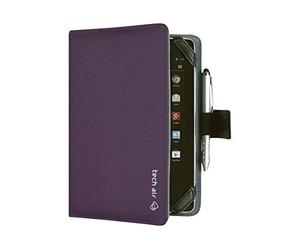 Techair TAXUT011 Universal Folio Case with Stand for 7-inch Tablet Purple Colour, Abrasion Resistant, Stylus Holder