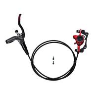 TECHAUTO Bike Brake Drum MTB Bike Hydraulic Disc Brake Oil Pressure Caliper Clamp Brake 160mm Front Rear Handle A B-pillar CNC Bicycle Bicycles Rear Brake Drum (Red-LR)