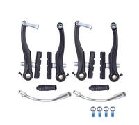 TECHAUTO Bike Brake Drum V Brake Calipers Set Bicycle Linear Pull V Brake Caliper Bicycle Brake Pads Shoes For MTB Road Folding Bike Bicycles Rear Brake Drum (2pairs V-brakes)