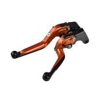 TECHAUTO Fit for Triumph Tiger 800 XC/XCX/XR/XRX 2015-2018 Motorcycle CNC Adjustable Blade Brake Clutch Levers Folding Motorbike Brake Levers Brake Grips(Orange)