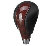 TECHAUTO Speed Gear Stick Cover Gear Shifter Automatic Gear Knob ABS Material Direct Replacement Easy Installation High Reliability PU Leather Precise Shifting(Red Wood Grain)