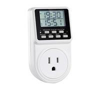 Techbee Digital Infinite Repeat Cycle Intermittent Timer Plug for Electrical Outlet, 24 Hour Programmable Indoor Timed Power Switch with Countdown Delay On and Off (120V, 15A)