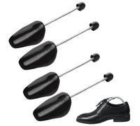 Techchii Shoe Trees for Men, 2 Pairs Adjustable Spiral Spring Plastic Shoes Stretcher Sneaker Shoes Shaper Black Shoe Stretchers Mens for UK 6-11/EU 39-45