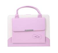 Techcircle Handbag Case for iPad Pro 11" (2018-2024) & iPad Air 11 2024 2025/Air 10.9", Cute Bowknot Pocket Wallet Folio Stand PU Leather Carrying Case, Auto Sleep/Wake, Pink