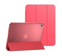 TechDealsUK Case for iPad (A16) 11th Generation 11 Inch 2025 / iPad 10th Generation 10.9 Inch 2022 - Slim Stand Cover with Hard Translucent Back - Supports Auto Wake/Sleep & Touch ID (Red)