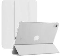 TechDealsUK Case for iPad (A16) 11th Generation 11 Inch 2025 / iPad 10th Generation 10.9 Inch 2022 - Slim Stand Cover with Hard Translucent Back - Supports Auto Wake/Sleep & Touch ID (White)
