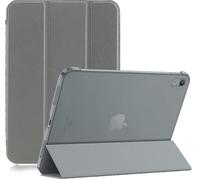 TechDealsUK Case for iPad (A16) 11th Generation 11 Inch 2025 / iPad 10th Generation 10.9 Inch 2022 - Slim Stand Cover with Hard Translucent Back - Supports Auto Wake/Sleep & Touch ID (Silver)
