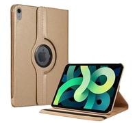 TechDealsUK iPad 10th Generation 10.9 (2022) 360° Rotate Case - Synthetic Leather Stand Cover (Gold)