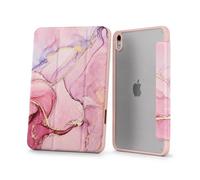 TechDealsUK Pink Marble Case for iPad (A16) 11th Generation 11 Inch 2025 / iPad 10th Generation 10.9 Inch 2022 - Slim Stand Cover with Soft TPU Edges - Supports Auto Wake/Sleep