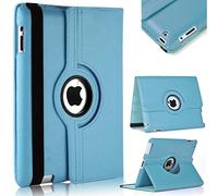 TechDealsUK PU Leather 360 Degree Rotating Stand Swivel Case Folio Cover For Apple iPad Mini 1, 2 & 3 (Sky Blue)