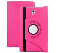 TechDealsUK Rotate Case for Samsung Galaxy Tab S 8.4" SM-T700 T705 White 360 Degree Leather Stand Folio Cover (Pink)