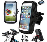 TechDealsUK Waterproof Bicycle Handle Bar Bike Mount Cycle Case Rotating Cycling Motorcycle GPS Holder For Samsung Galaxy Note 8/9 S8/S9 Plus Apple iPhone 6/6s/7/8/X Plus
