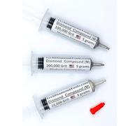 TechDiamondTools Diamond Polishing Paste Set of 3 Syringes X 5 Grams (M), Polishing Lapping Compound, Sizes 14000 100000 200000 Grit, Mesh - With Medium(25%) Concentration of Diamond Powders