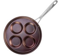 TECHEF - Egg Pan Nonstick, Aluminium Plett Pan, 4 Egg Frying Pan for Perfect Breakfast Eggs, Pancakes, Hamburgers & More, Non Toxic PFOA-Free, Easy to Clean, Made in Korea (No Induction)