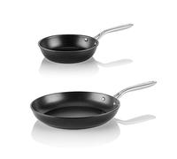 TECHEF - Onyx Collection Nonstick Frying Pan Skillet Set, PFOA-Free, Dishwasher Oven Safe, Stay-Cool Stainless Steel Handle, Induction-Ready, Made in Korea (8-inch and 10-inch)