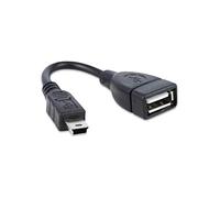 TechExpert Mini USB OTG Cable 5 Pin to USB Female for Connecting a USB Stick to a GPS Car Radio or Other Device with Mini USB Port
