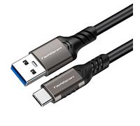 TechExpert USB A to USB C 3.2 Gen2 Cable Maximum Speed 10Gbps Charge up to 60W 20V/3A 1 Metre (Black)