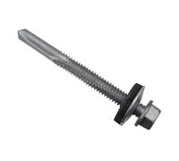 TechFast Heavy Duty Sheet to Steel Roofing Screws | 5.5 x 38mm | Bag 100 | Elementech Anti-Corrosive Roofing Screws Heavy-Duty Hex Head Metal Self-Drilling Fasteners with Rubber Washers