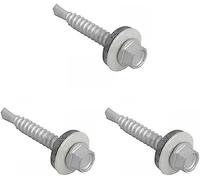 TechFast Light Duty Sheet to Steel Roofing Screws | 5.5 x 38mm | Elementech | Bag 100 (Pack of 3)