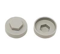 TechFast Roofing Screw Cover Caps | 16mm | Goosewing Grey - Plastic | Box 100