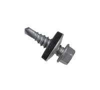TechFast Sheet Stitching Screws Hex | 6.3 x 22mm | Elementech | Bag 100 | Anti-Corrosive Lap Fasteners Roofing Screws Hex Head Self-Drilling Metal Lap Joint Fasteners with Rubber Washer