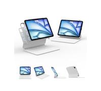 Techfish Magic Keyboard Case for iPad Pro 11 Inch (4th/3rd/2nd/1st) Gen 2022,iPad Air 5th/4th Generation with Pencil Holder, Magnetic Case Multi-Touch Trackpad, Supports Landscape and Portrait White