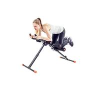 TechFit Abdominal Trainer, Foldable Ab Vertical 5 Minute Shaper, Fitness Equipment Vertical, Sturdy Ab Coaster, Round Waist Trainer, Power Plank Cruncher (Black)