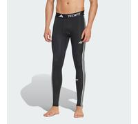 adidas Men TECHFIT Compression Training 3 Stripes Long Tight Black