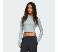 adidas Girl's Techfit Longsleeve TEE, Wonder Sage/White, 13-14 Years
