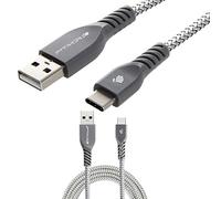 TECHGEAR [1m STRONG Braided USB C Data Sync & Charger Cable Compatible for Amazon Fire HD 8 2022 10th/12th Gen, Fire HD 10/Plus/Kids Pro 2021/2019 11th/9th Gen, Max 11, Fire 7 12th Gen tablet -Silver