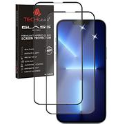 TECHGEAR 2 Pack 3D GLASS Edition Compatible with iPhone 16e / iPhone 14 / iPhone 13, 13 Pro [FULL Screen Adhesion] & [Full Coverage] Tempered Glass Screen Protector