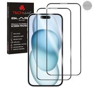 TECHGEAR [2 Pack 3D GLASS Edition for iPhone 16 Plus/iPhone 15 Plus, [FULL Screen Adhesion] & [Full Coverage] Tempered Glass Screen Protectors Guard Cover for iPhone 15 Plus & iPhone 16 Plus 6.7"