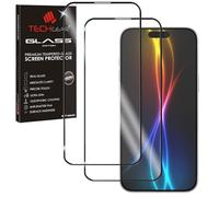 TECHGEAR 2 Pack 3D GLASS Screen Protectors for iPhone 17 Pro Max (2025) - Full Screen Adhesion, 3D Curved Edge Full Coverage Tempered Glass, Face ID Compatible