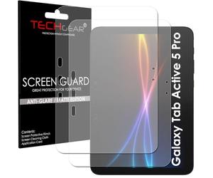 TECHGEAR 2 Pack Anti Glare Matte Screen Protectors for Samsung Galaxy Tab Active 5 Pro 10.1" (SM-X350/SM-X356) [Anti-Glare] [Anti-Fingerprint] [Stylus Compatible] for Industrial, Field & Outdoor Use
