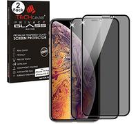 TECHGEAR [2 Pack Anti Spy Screen Protector for iPhone 11 Pro, iPhone XS/X - PRIVACY 3D GLASS Edition Genuine Tempered Glass Full Screen Protector Compatible with Apple iPhone 11 Pro, iPhone XS & X