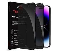 TECHGEAR [2 Pack Anti Spy Screen Protector for iPhone 14 Pro - PRIVACY Filter 3D GLASS Edition Genuine Tempered Glass Full Screen Protector Guard Cover Compatible with iPhone 14 Pro 6.1"