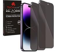 TECHGEAR [2 Pack] Anti Spy Screen Protectors for iPhone 14 Pro Max - PRIVACY Filter GLASS Edition Genuine Tempered Glass Screen Protector Guard Cover Compatible with iPhone 14 Pro Max 6.5"