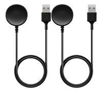 TECHGEAR 2 Pack Charger for Samsung Galaxy Watch Charger Compatible with Galaxy Watch 7/7 Classic/Ultra/6/6 Classic/5/5 Pro/4/4 Classic/3/Active 2/Active/FE USB Magnetic Charging Docks