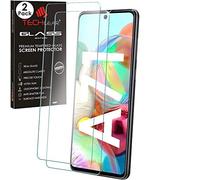 TECHGEAR 2 Pack GLASS Edition Compatible with Samsung Galaxy A71, Tempered Glass Screen Protector Cover [2.5D Round Edge] [9H Hardness] [Crystal Clarity] [Scratch-Resistant] [No-Bubble]